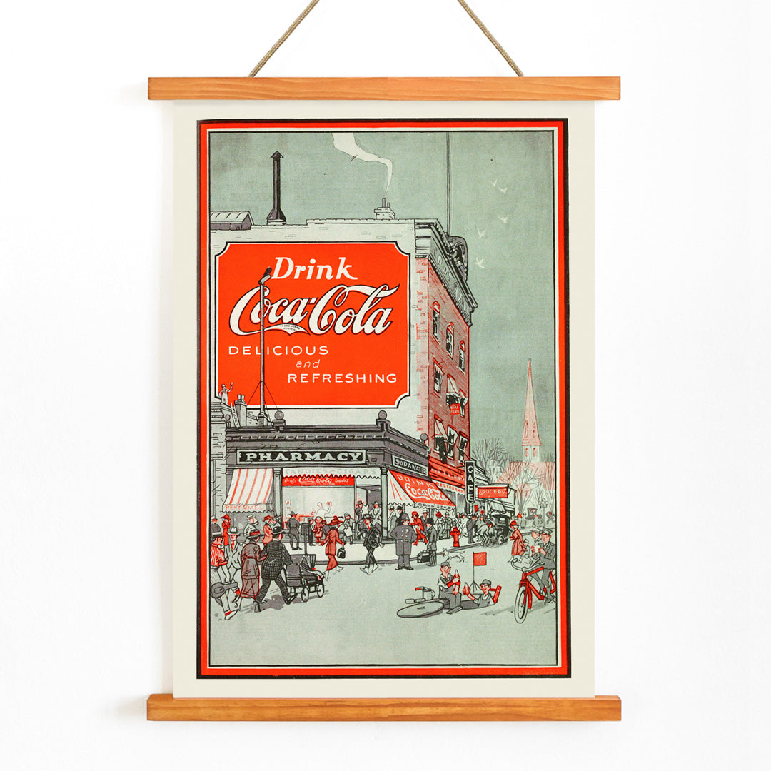 , with wooden magnetic frame on white background