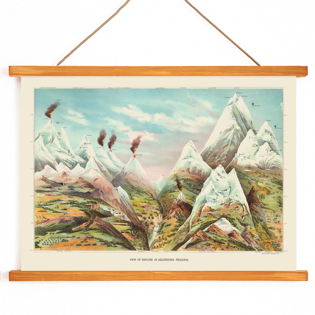 , with wooden magnetic frame on white background