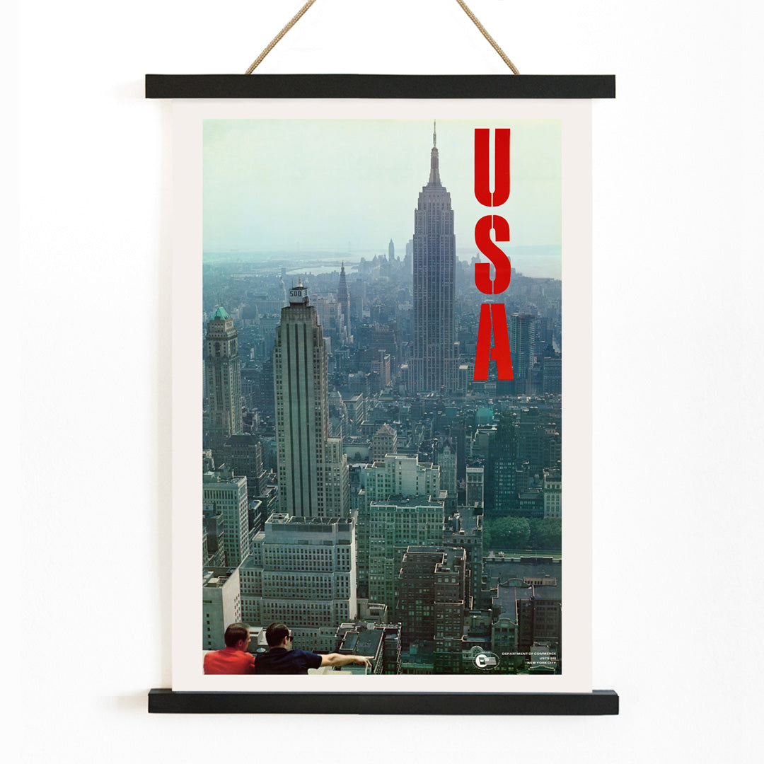 , with wooden magnetic frame on white background