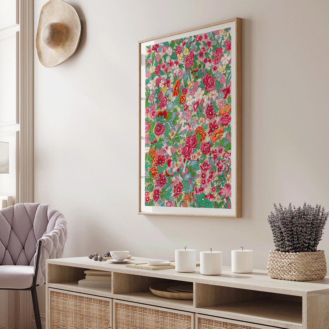 , framed and displayed in home decor