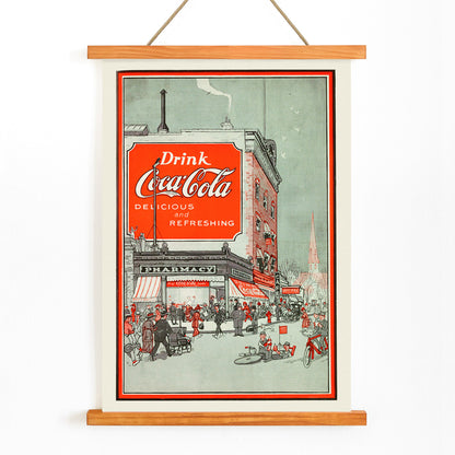 , with wooden magnetic frame on white background