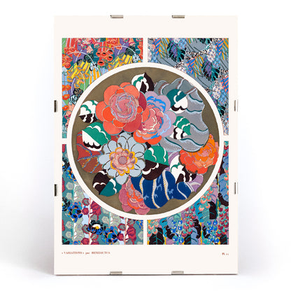 , framed and displayed in modern living room decor