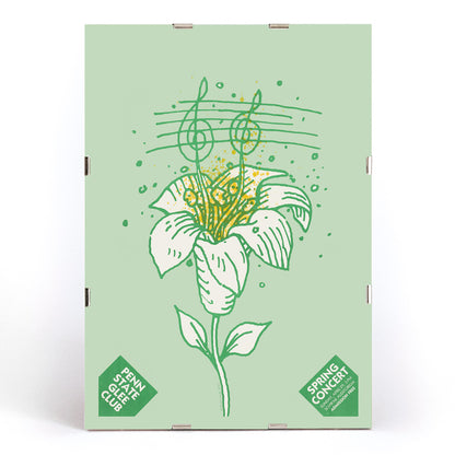 , framed and displayed in modern living room decor