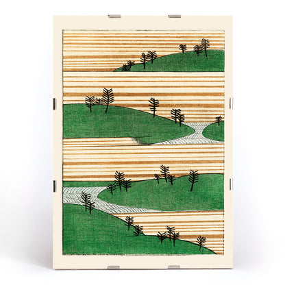 , framed and displayed in modern living room decor