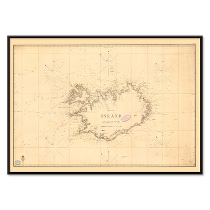 , with black aluminium frame on white background