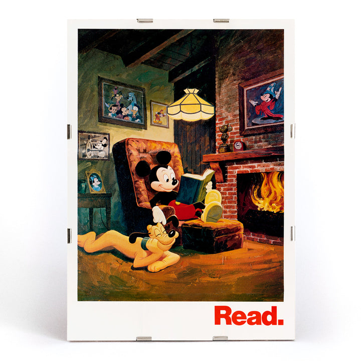 , framed and displayed in modern living room decor