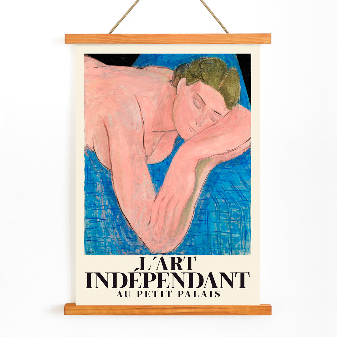 , with wooden magnetic frame on white background